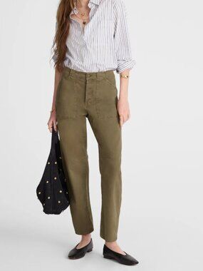 Madewell The Darted Barrel-Leg Utility Pant, size 30